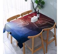 UREJD Tablecloth Stain Resistant 152x228 cm Rectangular Tablecloth Waterproof Decorative for Birthday Party Kitchen Dining Room,Scena del delitto, scena di omicidio recente, proiettili, contorni in g