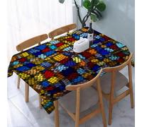 UREJD Tablecloth Stain Resistant 152x228 cm Rectangular Tablecloth Waterproof Decorative for Birthday Party Kitchen Dining Room,Motivo di piastrelle a mosaico antiche e medievali, motivo di sfondo se