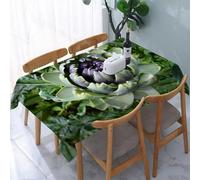 UREJD Tablecloth Stain Resistant 152x228 cm Rectangular Tablecloth Waterproof Decorative for Birthday Party Kitchen Dining Room,Fotografia di ortaggi in fiore Agricoltura Natura Arti