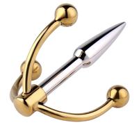 Urethralplay - dilatatore uretrale metallico con ancora 4,5 cm (argento)