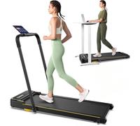 UREVO Smart Tapis Roulant con App, 3-in-1 Tapirulan Pieghevole con Maniglie di Sicurezza, Display LED Doppio, 1-10 km/h Walking Pad Sottoscrivania per Casa e Ufficio, con Telecomando