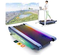 UREVO Tapis Roulant Inclinazione Doppia Automatica Del 14% Con SmartAPP, Tapirulan Elettrico Professionale, Telecomando LED,Motore Silenziosa &Senza Spazzolee,Walking Pad per Casa/Uffcio