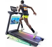 UREVO tapis roulant professionale con APP -progettato per maratoneti, 20km/h Tapis Roulant Pieghevole da 4 CV Doppi Motori Brushless Silenziosi, 12% inclinazione automatica, Capacità 150 kg