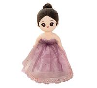 URFEDA Bambola di peluche da principessa, bambola di peluche con vestiti e capelli, dolce e morbido fiaba principessa, bambola di peluche, regalo per bambini per ragazze