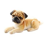 URFEDA Cane Simulante Giocattolo Peluche Carino Bambola Peluche Animali Realistico Cuscini Morbido Cane Sdraiato Fatto a Mano Peluche Regalo per Bambini E Ragazze 32cm (Cane Frito)