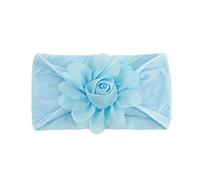 URFEDA Fascia per capelli per neonati, con fiore, in nylon, per ragazze, estive, con fiocco elastico, per neonati, per bambini, per capelli, per fotografia, accessori per capelli, colore blu