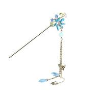 URFEDA Fermaglio per capelli cinese con fiori di loto, in metallo lucido, bacchette per capelli, bacchette per capelli, stile vintage, elegante e alla moda, per donne e ragazze