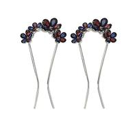 URFEDA Forcine per capelli a forma di U per capelli francesi accessori per capelli vintage fiore strass forcina bastone per capelli da donna a forma di U accessori per capelli da donna