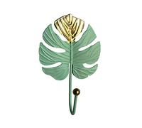 URFEDA Gancio appendiabiti in metallo a forma di foglia oro creativo gancio appendiabiti senza foratura, gancio decorativo da parete in ferro gancio multiuso per cappotto giacche, sciarpe, cappello