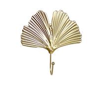 URFEDA Gancio appendiabiti in metallo a forma di foglia oro creativo gancio appendiabiti senza foratura, gancio decorativo da parete in ferro gancio multiuso per cappotto giacche, sciarpe, cappello