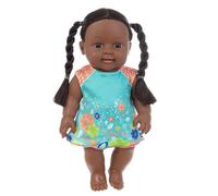 URFEDA Reborn Bambola africana nera con capelli 30,5 cm Bambola africana per bambini in silicone realistico morbido bambola neonato ragazza pelle nera bambola bambino giocattolo