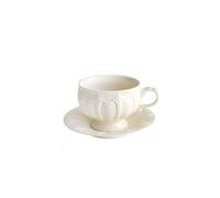 URGDWEKJY Tazza da viaggio 300 ml in ceramica francese retrò tazza da caffè e piattino set tazza per il gusto del tè pomeridiano tazza da caffè riutilizzabile