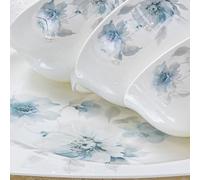 URGDWEKJY Vassoio da portata ad alta temperatura in ceramica colorata sottosmalto per uso domestico con aspetto elevato e piatto piano abbinato gratuito