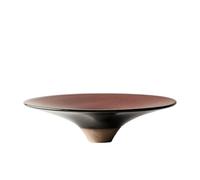 URGDWEKJY Vassoio da portata creativo in ceramica a piedi alti, piatto da bistecca, piatti da dessert, piatti per snack, pasta, piatti speciali per ristoranti e piatti da cena (C10,5 cm)