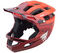 Urge gringo de la pampa helmet with removable chinstrap red