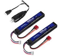 URGENEX Batteria per softair, 11,1 V, 1500 mAh, 35 C, High Discharge Rate Lipo Pack con Deans T Plug Rechargeable 3S Lipo Battery for Airsoft Model Guns