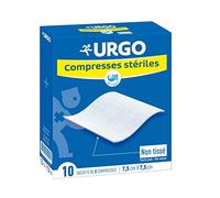 Urgo - Compresse sterili - Non tessute - Confezione da 10 bustine da 2 compresse - 7,5 x 7,5 cm