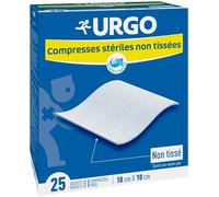 Urgo - Compresse sterili - Non tessute - Confezione da 25 bustine da 2 compresse - 10 x 10 cm