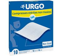 Urgo - Impacchi sterili - Non tessuti - Confezione da 10 bustine da 2 compresse - 10 cm x 10 cm