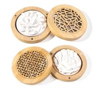 URHRHU 2 Pezzi Diffusore di Oli Essenziali in legno con 2 Pietra per Diffusore Pietre Profumate per Camera da Letto Bagno Ufficio Auto Soggiorno Scarpiera (Stile 2)