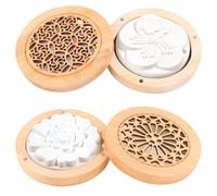 URHRHU 2 Pezzi Diffusore di Oli Essenziali in legno con 2 Pietra per Diffusore Pietre Profumate per Camera da Letto Bagno Ufficio Auto Soggiorno Scarpiera (Stile 1)