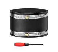 URHRHU Manicotto in Gomma da 100 mm, Giunto in Gomma Flessibile con 2 Fascette Stringitubo in Acciaio Inox e 1 Cacciavite per Filtro al Carbone, Ventilatore a Condotto
