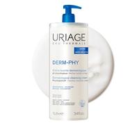 Uriage Derm-Phy - Crema detergente per il corpo idratante con burro di karité, detergente e nutriente 2 in 1, per viso, corpo e capelli, 92% di origine naturale, senza parabeni e sapone, pH