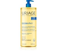 Uriage Derm-Phy, olio doccia da 1 l, detergente viso e corpo, pelle secca e sensibile, deterge, nutre, previene la secchezza, 25% glicerina e agenti extra ricchi, pH fisiologico, senza sapone