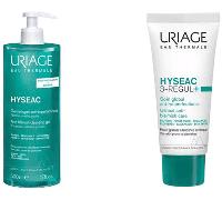Uriage Hyséac Gel Detergente Purificante Viso e Corpo 500 ml + 3-Regul+ Trattamento Globale Anti-imperfezioni Viso 40 ml