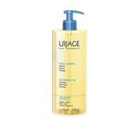 Uriage Derm-Phy, olio doccia da 1 l, detergente viso e corpo, pelle secca e sensibile, deterge, nutre, previene la secchezza, 25% glicerina e agenti extra ricchi, pH fisiologico, senza sapone