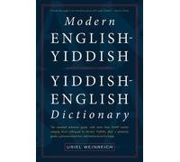 Uriel Weinreich Modern English-Yiddish Yiddish-English Dictionary (Tascabile)