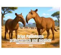 Urige Paläofauna prähistorisch und niedlich (Tischkalender 2026 DIN A5 quer), CALVENDO Monatskalender: Es gab nicht nur Mammuts. Die Vergangenheit war viel skuriler und vielleicht auch niedlicher.