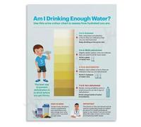 Urine Colour Chart Poster Hydration Check Guide Water Intake Reference