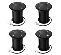 URing Faretto da esterno a LED IP67 attacco GU10 faretti led esterno, 230V Faretti da incasso rotonde Luci da incasso calpestabile da Segnapasso esterno terra, 30cm cavo preinstallato, Ø11x12cm, Nero