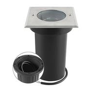URing Faretto da incasso orientabile IP67 attacco GU10 faretti led esterno, 230V Faretti da Pavimento Luci da incasso calpestabile da Segnapasso esterno terra, 30cm cavo preinstallato, Piazza