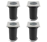 URing Faretto da incasso orientabile IP67 attacco GU10 faretti led esterno, 230V Faretti da Pavimento Luci da incasso calpestabile da Segnapasso esterno terra, 30cm cavo preinstallato, Piazza