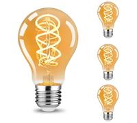 URing Lampadina LED E27 Vintage Edison - 4W Luce Bianca Calda 2200K Retro Decorativo Stile Filamento Lampadina Non Dimmerabile, Equivalenti a 40W Risparmio Energetico, 3 Pezzi (A60)
