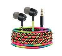 URIZONS 3.5mm Auricolari in Ear Cuffiette intrecciato - Cuffie con Microfono e Telecomando per iPhone Mac Laptop Samsung Android di Fili Tessuti a Mano avvolta Auricolare