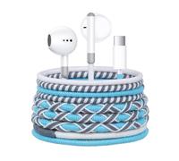 URIZONS Auricolari In-Ear USB C con Microfono e Controllo del Volume, Cavo Intrecciato Colorato, Antigroviglio e Resistente allo Sporco, Compatibili con iphone 15/16 e Altri Smartphone con Porta C