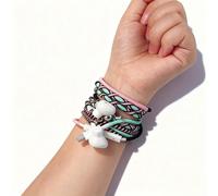 URIZONS Auricolari intrecciati colorati con cavo USB-C e microfono - Auricolari intrecciati con cavo per bracciale, con spinotto digitale IC e microfono per musica/sport/gaming Tagli UnicaPoliestere