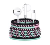 URIZONS Cuffie cablate USB C intrecciate con cavo in tessuto - Auricolari in-ear colorati di tipo C con controllo del volume del microfono Chip IC digitale compatibile con Hwaiwe/iphone 15/16 (8#)