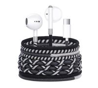 URIZONS Cuffie cablate USB C intrecciate con cavo in tessuto - Auricolari in-ear colorati di tipo C con controllo del volume del microfono Chip IC digitale compatibile con Hwaiwe/iphone 15/16(12#)