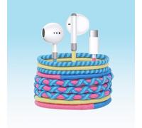 URIZONS Cuffie cablate USB C intrecciate con cavo in tessuto - Auricolari in-ear colorati di tipo C con controllo del volume del microfono Chip IC digitale compatibile con Hwaiwe/iphone 15/16 (51#)