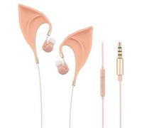 URIZONS Elfo Auricolari In-Ear Cuffie per Bambini - Elegante Design delle Orecchie da Elfo Auricolari con Filo Ultra Morbidi Adorabili Auricolari Cosplay Spirit Costume per iPhone/android
