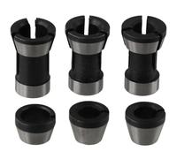 Urjumpea 6Pcs Router Collet Adapter 6mm 1/4 "8mm Acciaio Pinze Trimmer Morsetto di serraggio Pinze Adattatori Mandrino Router Bit per la lavorazione del legno Incisione Taglio Macchina Strumento