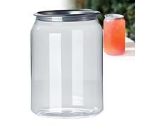 URJWAN Confezione da 200 Bottiglie per Bevande Pet Monouso Ermetiche con Coperchi per Lattine in Alluminio, Bicchieri Trasparenti Sigillabili Compatibili con Macchina Sigillatrice per Lattine 330ml