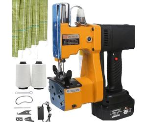 URJWAN Cucitrice Portatile Senza Fili per Sacchi di Pelle di Serpente Intrecciata, Macchina per Chiudere Borse Elettriche con Batteria di capacità, Due Tipi di Metodi di Taglio del Filo,2batteries