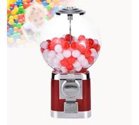 URJWAN Distributore Automatico di Gomme da Masticare Bulk Vending Dispenser da Banco Distributore Automatico con Chiavi per Giocattoli, Caramelle, Capsule, Palline,Red