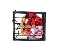 Urlando Decorazioni animate di Halloween Gabbia del cranio mobile puntelli del prigioniero con la luce per la festa a tema all'aperto dell'interno animato decorazione di Halloween del cranio puntelli