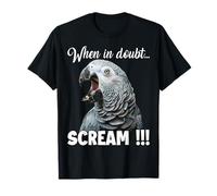 Urlando Pappagallo cenerino cenerino T, Meme Divertente per Maglietta